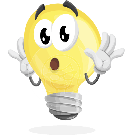 Light Bulb Cartoon Vector Character